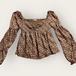 Lily Star Smocked Top Floral